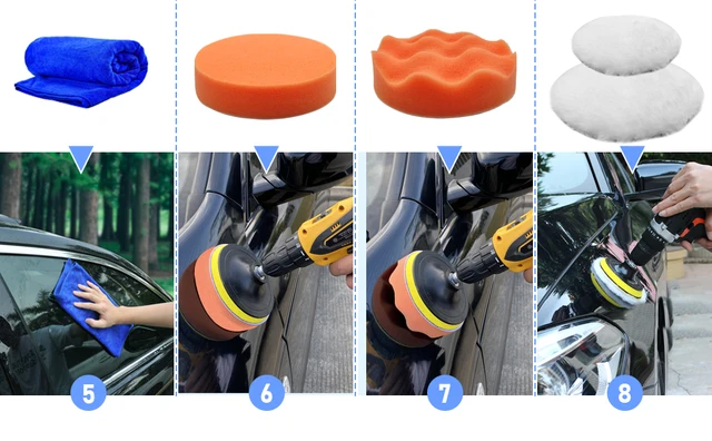 14 Pcs Car Buffers and Polishers Kit Sponge Pad for Polishing Automotive  Car Wheels Hub Care Metal Plastic Ceramic and Glass - AliExpress