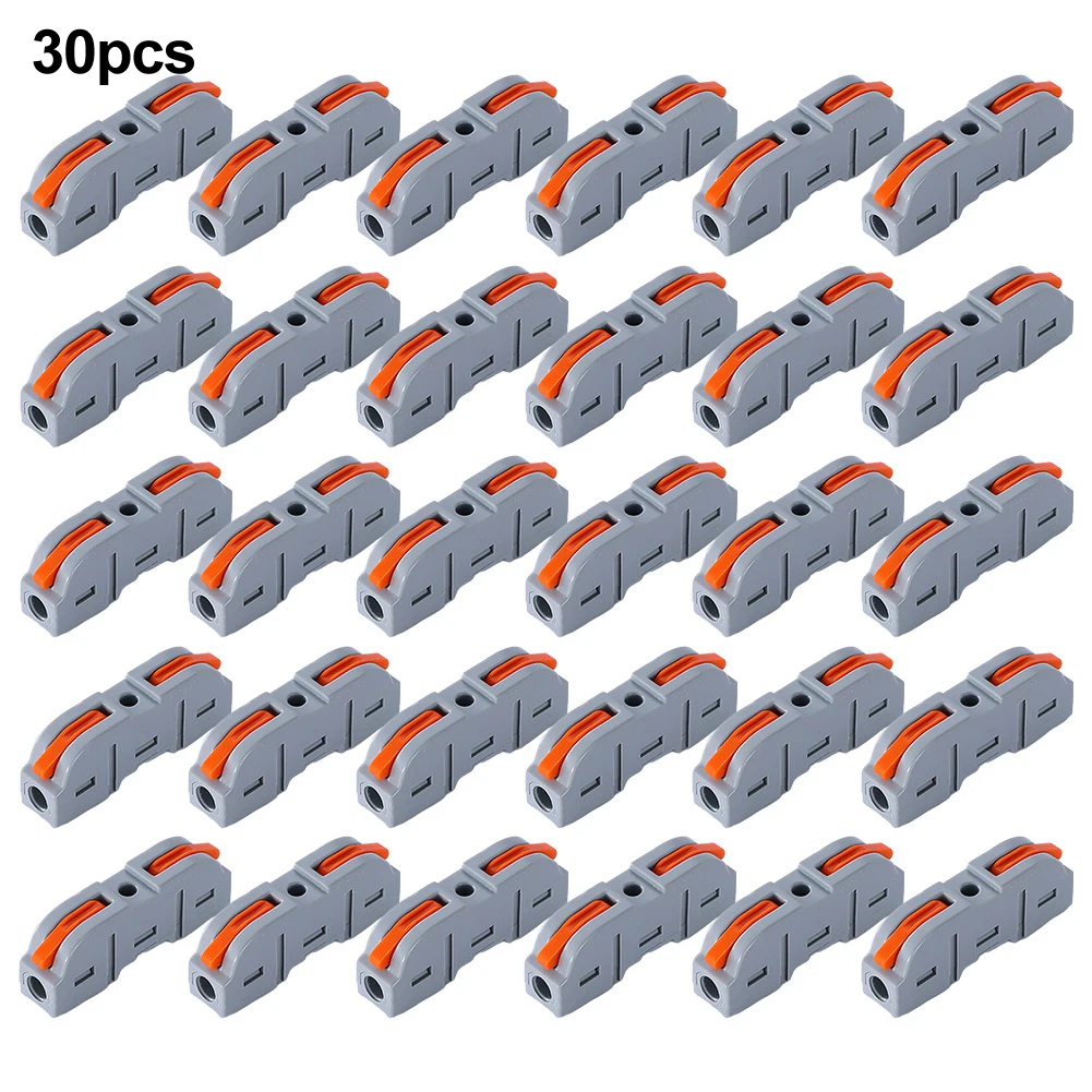 

30pcs Wire Connector 222-412 2 Pin Splicing Terminal Blocks Led Strip Lighting Electric Quick Connectors Conductor Rail Conector