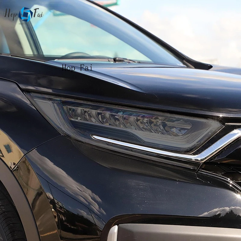 

2 Pcs Car Headlight Protective Film Smoked Black Tint Wrap Vinyl Transparent TPU Sticker For Honda CRV 2017 2018 2019 2020 2021
