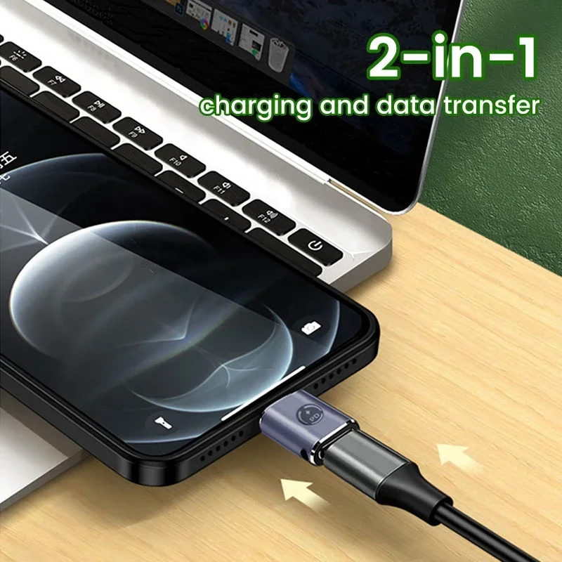 엘보우 90도 USB 타입 C - 라이트닝 어댑터 PD 27W 라이트닝(남성) - USB C 라이트닝 어댑터 아이폰 아이패드 연결용