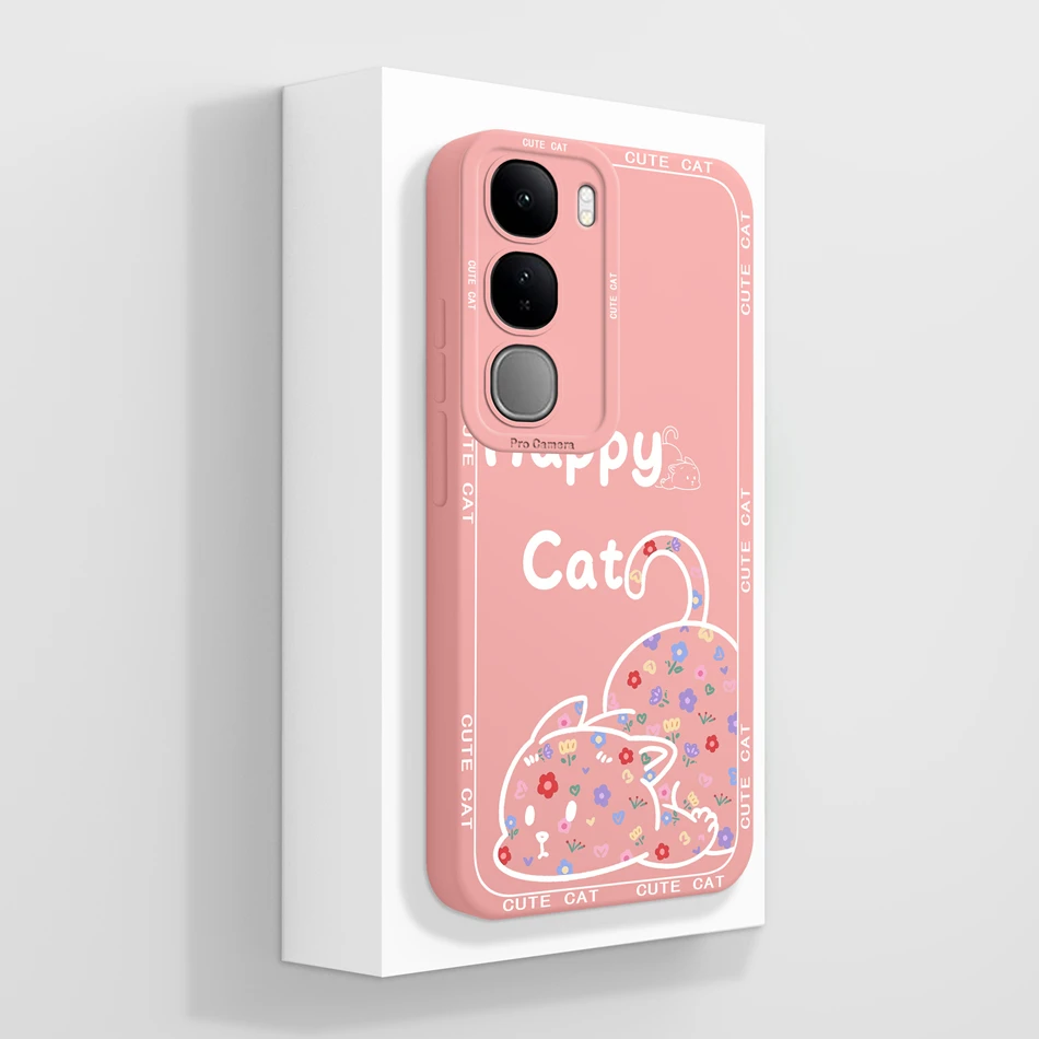 Fashionable Soft Liquid Silicone Phone Case, Compatible with Select Vivo Models, in Chic Back Cover Design