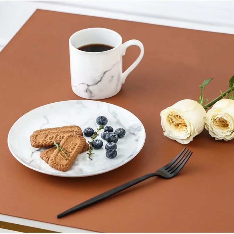 40x80CM Dual-Sided Desk Pad PVC Leather Large Mouse Mat for Office Home Desk Protector Non-Slip Waterproof Easy Clean 6
