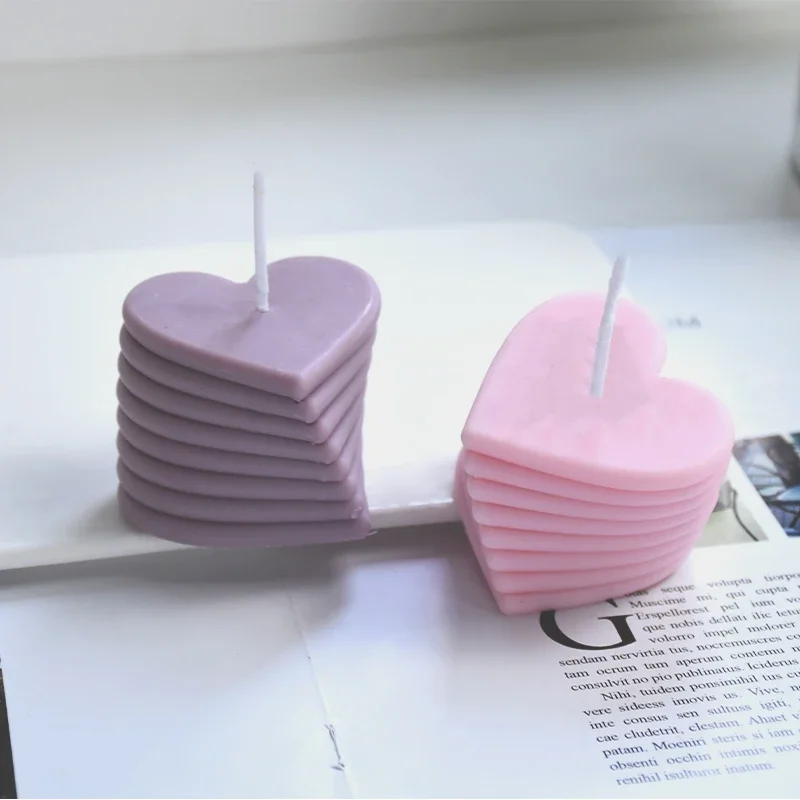 3D Rotating Love Candle Mold Stacking Heart-shaped Aromatherapy candle mold silicone candle molds silicone candle mold candle mold
