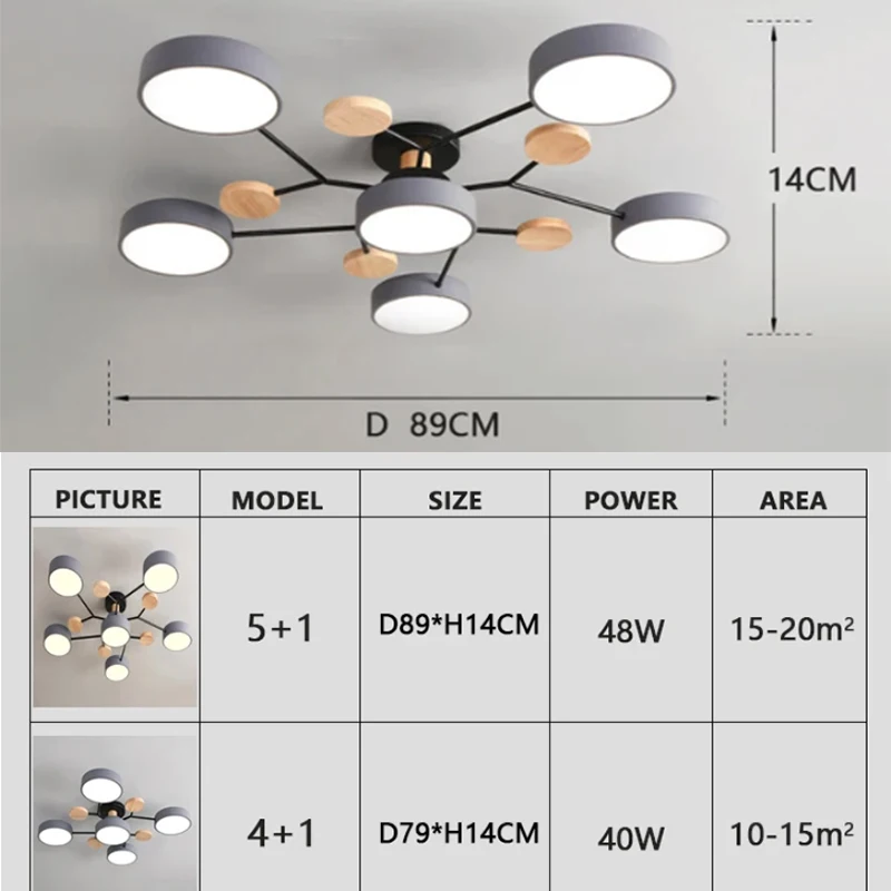 Modern LED Chandelier Lighting for Pendant Lamp Living Room Bedroom Study Home Decoration Indoor Lighting AC220V - 6