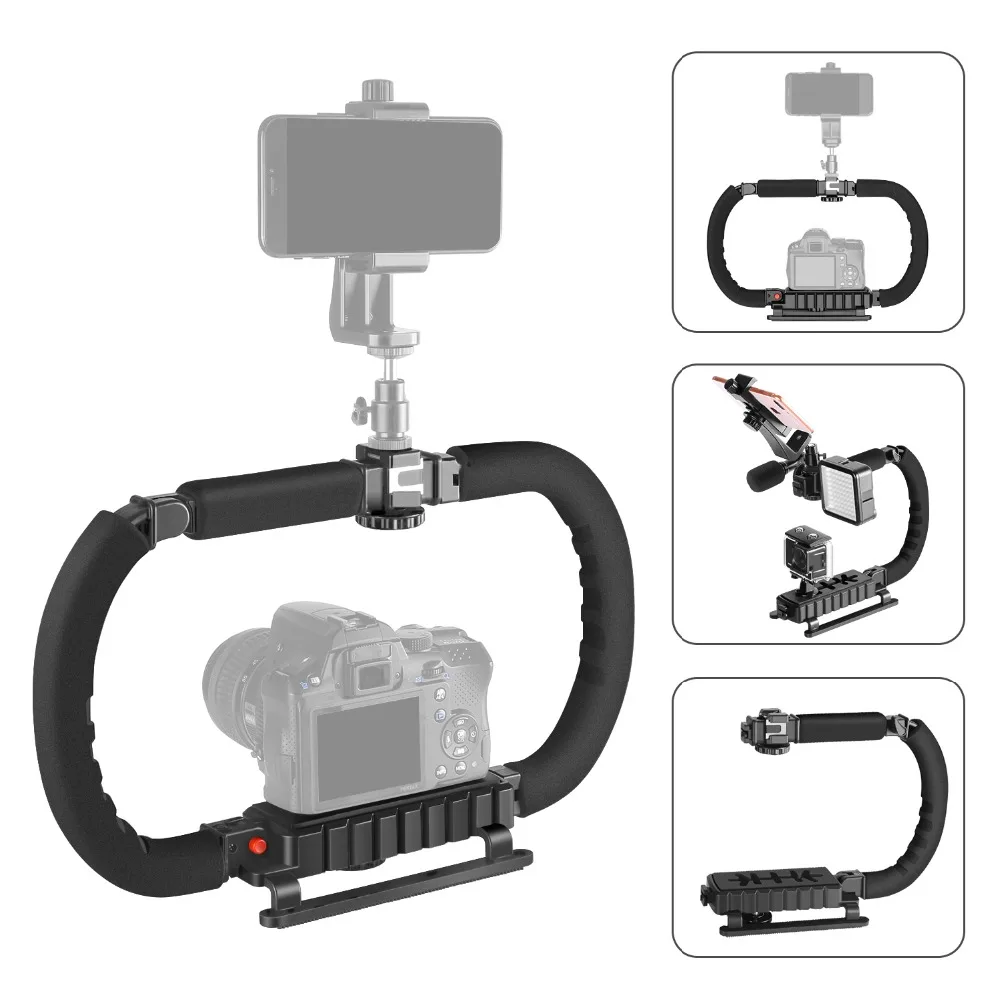 Ação Estabilizador Aperto Flash Suporte Titular Lidar com Acessórios de Vídeo Profissional para Dslr dv Câmera Filmadora Smartphones