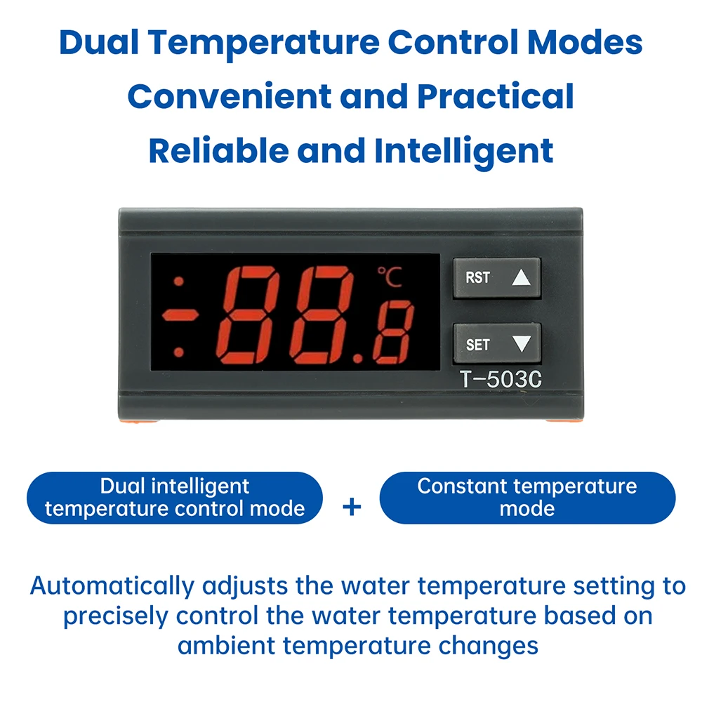 Digital Dual Sensor Temperature Controller with Intelligent Multi-Channel Regulation for Laser Chillers - DC 24V