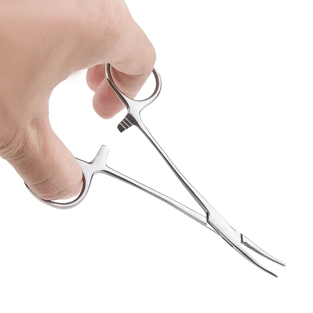 Blutstillende Pinzette aus Edelstahl, Gefäßpinzette, chirurgische Clips, gerader Ellenbogen, große und kleine Mückenklammern, komplette Modelle – Detail 5