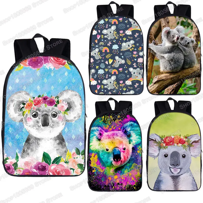 Zaino Scuola Per Bambini A Forma Di Koala, 16 Pollici, Leggero, Con Spallacci Imbottiti, Per Ragazzi E Ragazze, Libri E Accessori