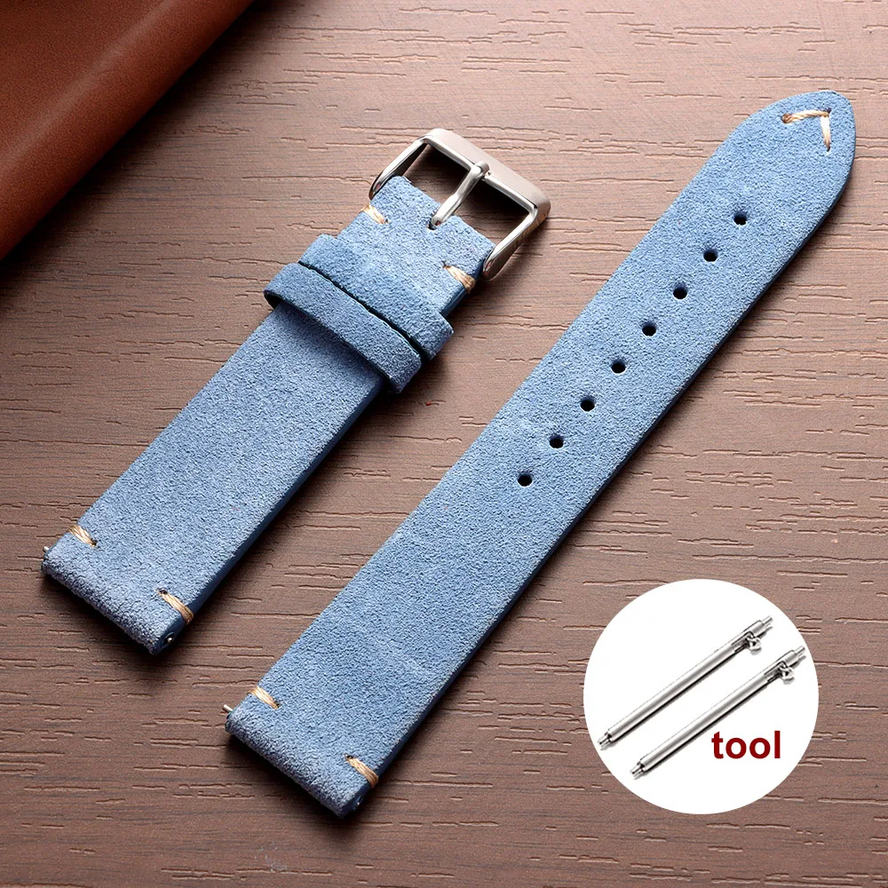 Vintage Red Suede Leather Quick Release Wristband Bracelet
