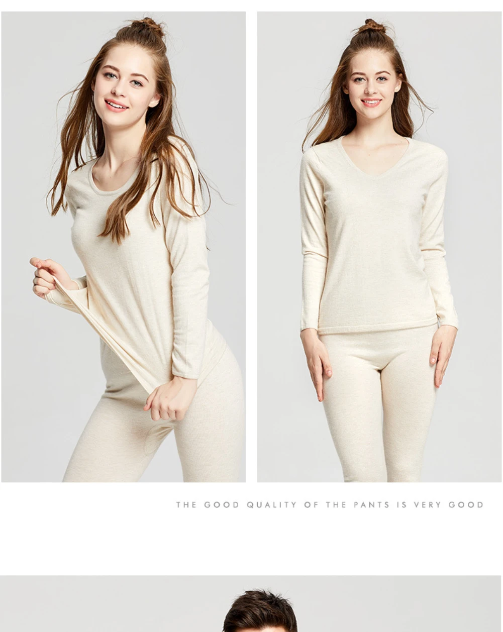 white cashmere underwear set men clothes women winter thermal sets thermo second skin inner wear woman clothing mens long johns