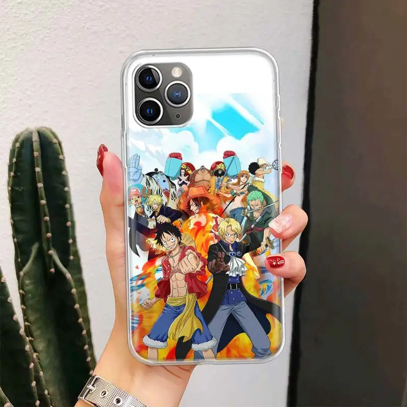 Anime One Piece Logo For iPhone 11 13 Pro Max 12 Mini Phone Case X XS XR 6 6S 8 7 Plus SE Apple 5 5S Fundas Cover Coque Capa