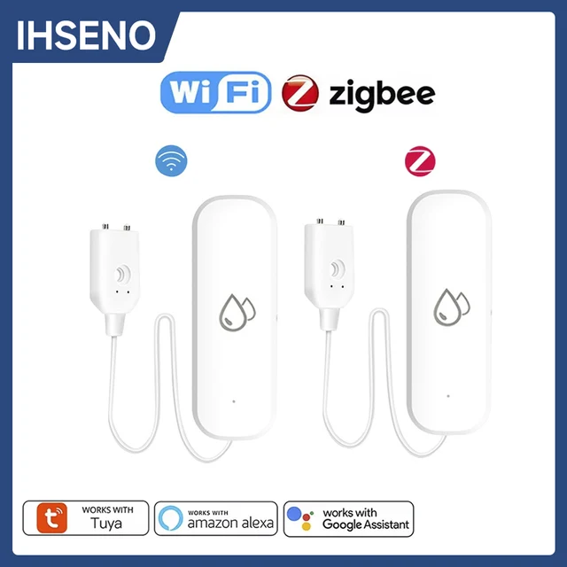 Tuya WiFi/ZigBee Water Sensor Leakage Alarm Flood Leak Detector Smart Home APP Remote Control Smart Home Security Protection 1