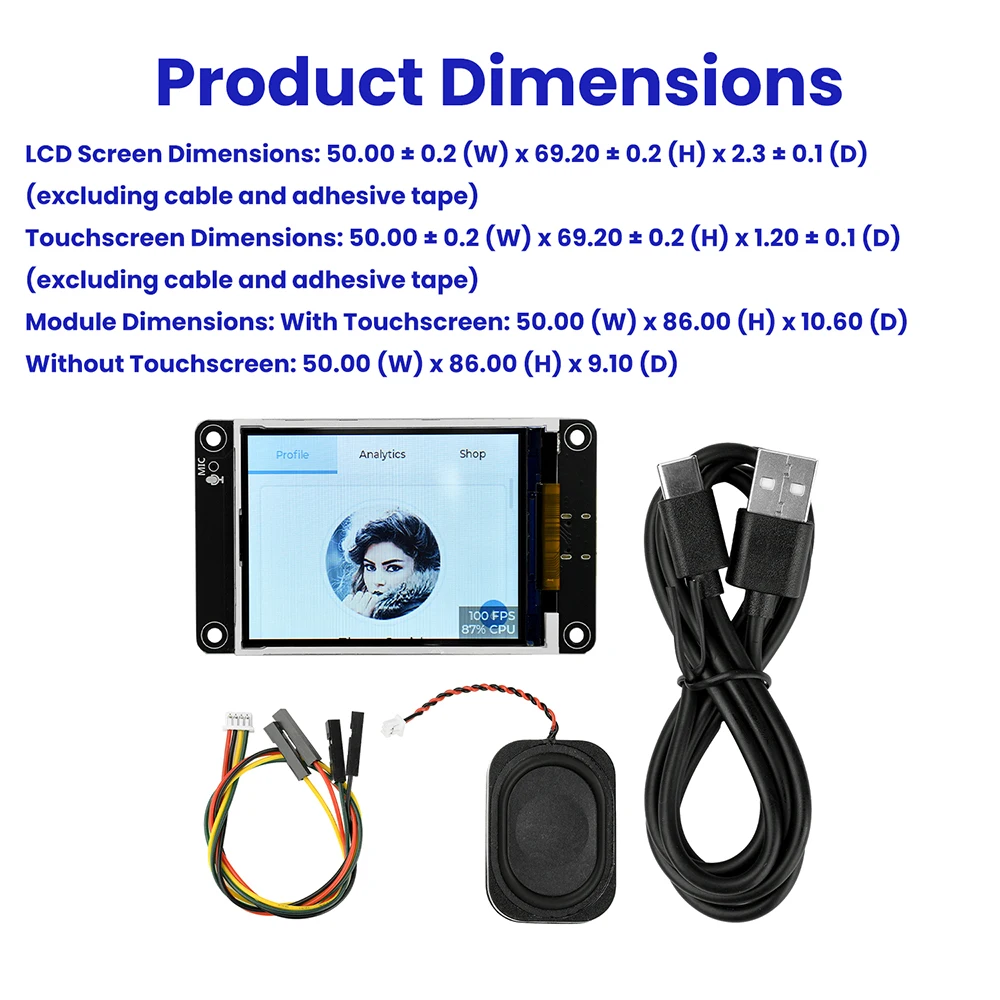ESP32-S3 Entwicklungsboard mit 2,8-Zoll-Touchscreen Dual Core Prozessor WiFi Bluetooth Smart Display für Xiaozhi AI – Detail 9