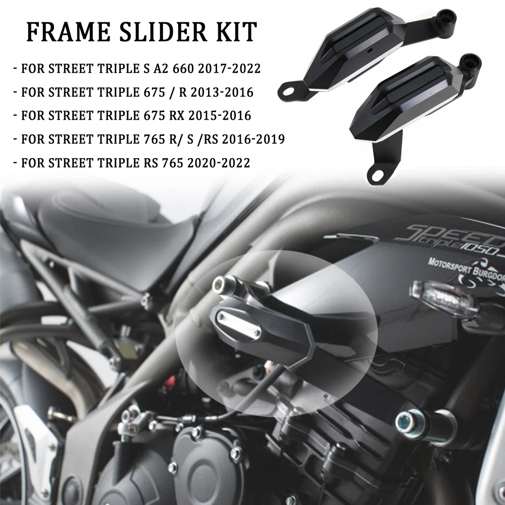 

For Triple RS 765 Triple 765 R/S/RS Triple 675 Rx Triple S A2 660 New Side Frame Slider Kit Engine Guard Falling Protector Cover