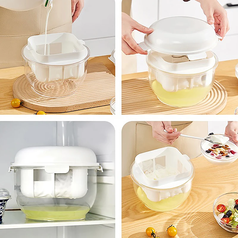 Cheese Maker Yogurt Strainer Coffee Yogurt Filter Maker Self-Made Greek-Yogurt Soybean Milk Cheese Whey Separator