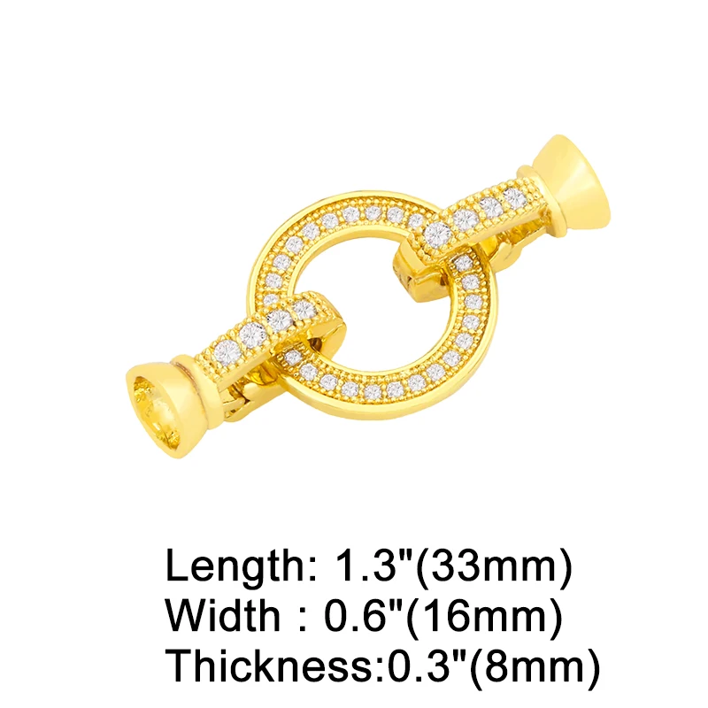 Gold Plated Copper Mini Bracelet Connectors with CZ Embellishments