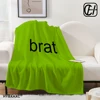 brat charli xcx Comfortable Flanne Blanket Fluffy Soft Bedroom Decor Sofa Blankets Comforter Home and Decoration 1