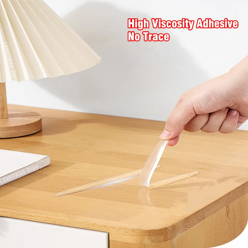 Silicone Door Stopper Silicone Self Adhesive Pads Refrigerator Anti-collision Strip Door Stopper Cabinet Bumpers Transparent Wall Protector Pad silicone door stopper,door stopper bumpers,door stopper,silicone rubber bumpers