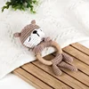 1Pc Baby Rattle Wooden Teether Music Ring Crochet Animal Otter Music Rattles Soother Bracelet Toddler Toys Baby Teething Gifts 3