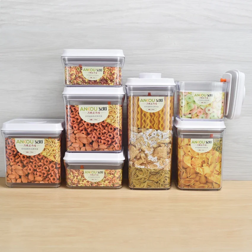 Milk Powder Keeping Airtight Transparent Food Storage 7pcs Dry Food Storage Container