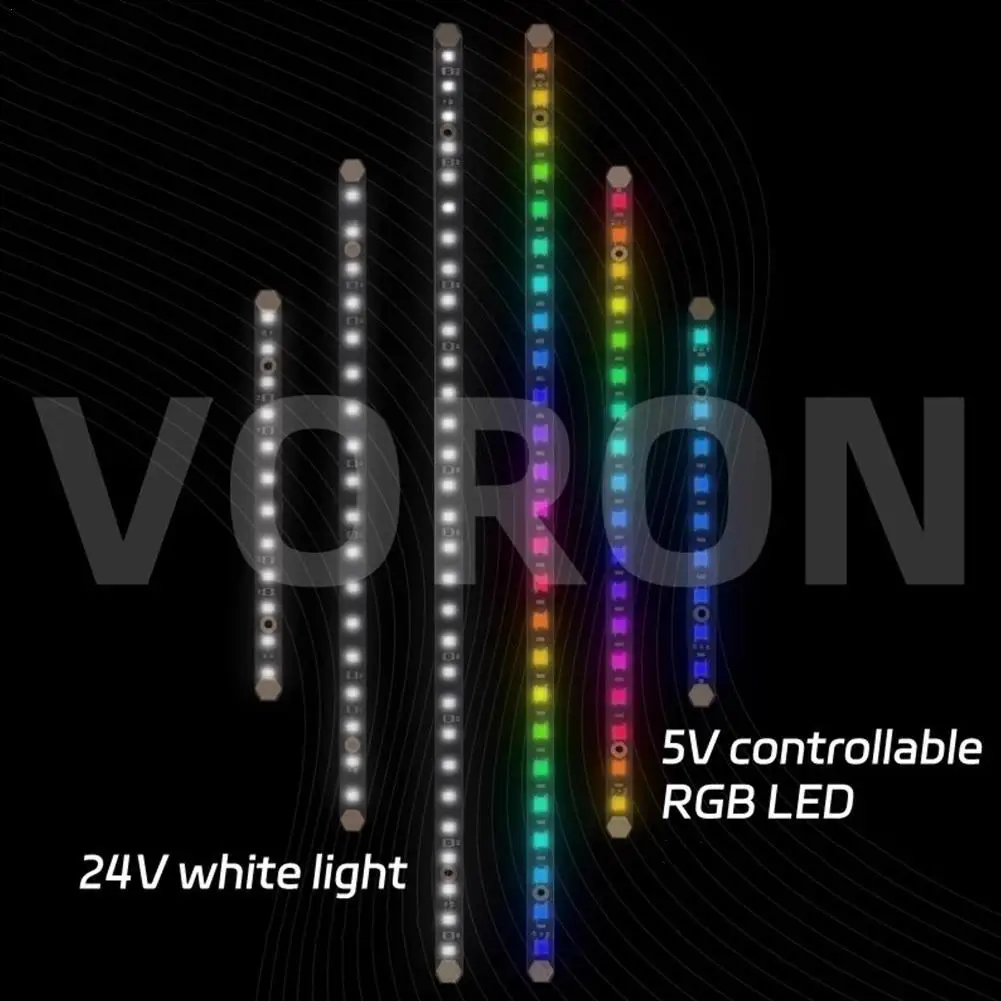 

2Pcs Daylight PCB Kit For Voron 0.1/0.2/2.4 5V RGB/24V White Light Strip Universal 3D Printer LED Lights Strip Decoration Access