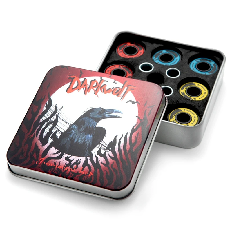 

Darkwolf, 8 шт., Φ 608GS, радиальная дорожка с глубоким желобом, колесный подшипник для катания на коньках, хромированная сталь, подшипник