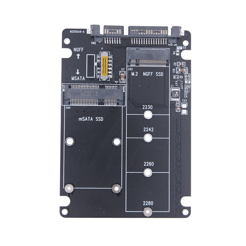 Ngff Ssd Msata Protocolo para Porta Serial Externo Embutido Caixa de Disco Rígido Msata para Sata 3.0 de Comutação de Disco Duplo com Interruptor M.2 - Imagem 5