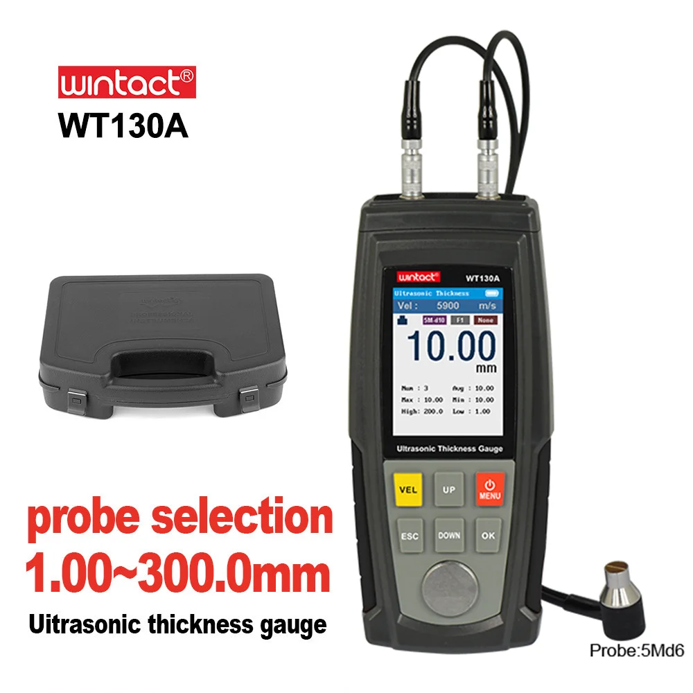 WINTACT WT130A Ultrasonic Thickness Gauge Meter Digital Width Measuring