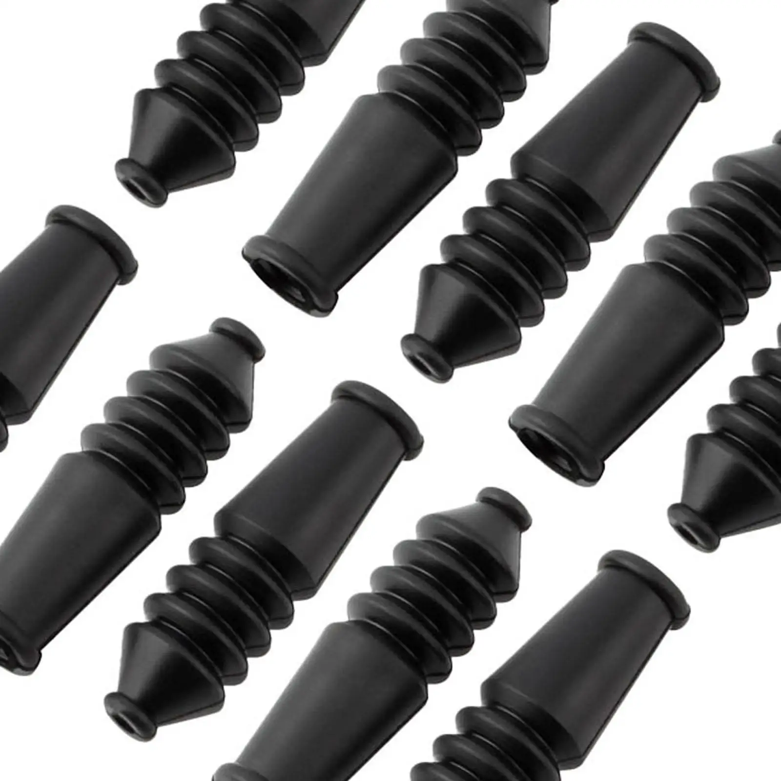 10pcs Bicycle Brake Boot Rubber End Cover, Cycling Brake Cable Tail Cap