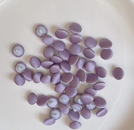 1Set (50PCS Buttons and 50 Buttonhole) Colorful Colors Satin Cloth Button Buttonhole Wedding Dress Back Handmade Diy Accessories 
