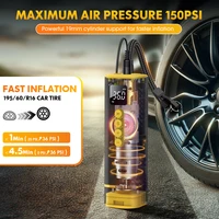 CARSUN pompe à Air de pneu de voiture 12V 150PSI compresseur d'air Portable gonfleur filaire pour voiture moto vélo avec cordon d'alimentation étendu ﻿ 2