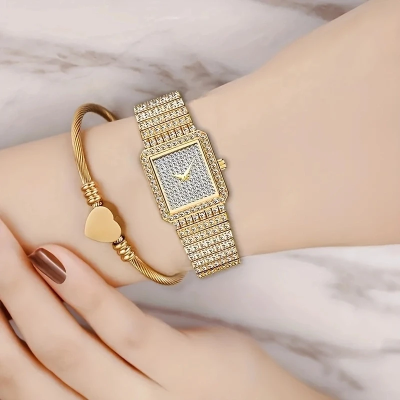 Diamond Women Watches Gold Watch Ladies Wrist Watches Luxury Brand Rhinestone Womens Bracelet Female Relogio Feminino women watches