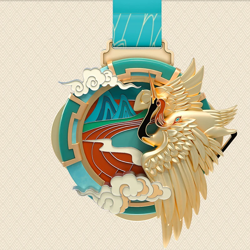 Customized Chinese Style Animal Shape Medal, Marathon Enterprise Event Excellent Employee Commemorative Children's Metal, 1Pc