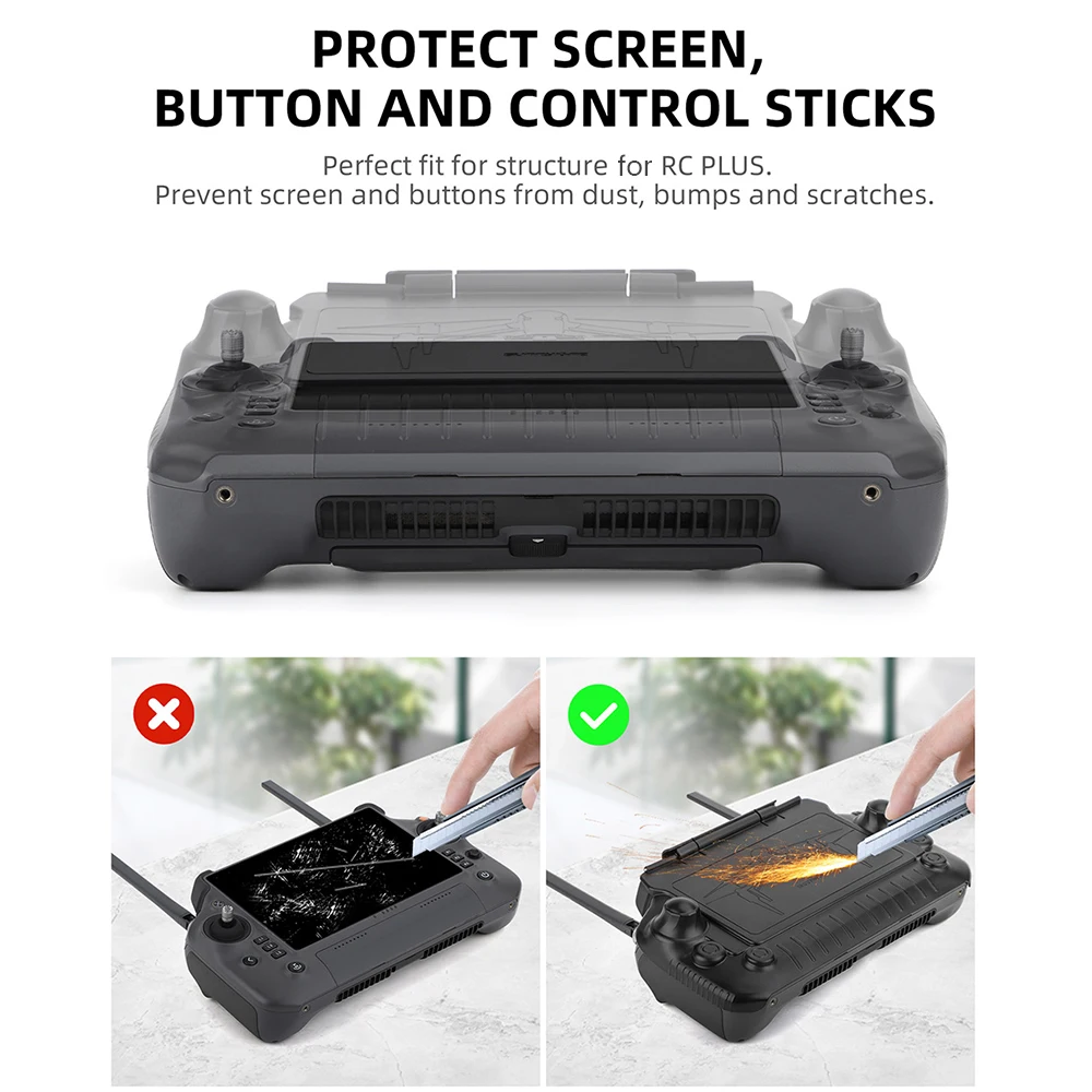 2IN1 Screen Protector Shell Accessories for DJI RC PLUS Remote Controller Sun Hood Sunshade Protection Cover screen protector,drone accessories