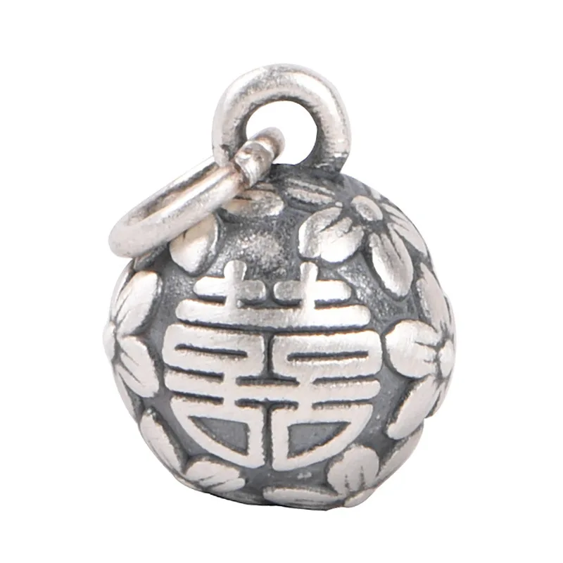 BOCAI S990 Silver Small Flower Pendant for Women