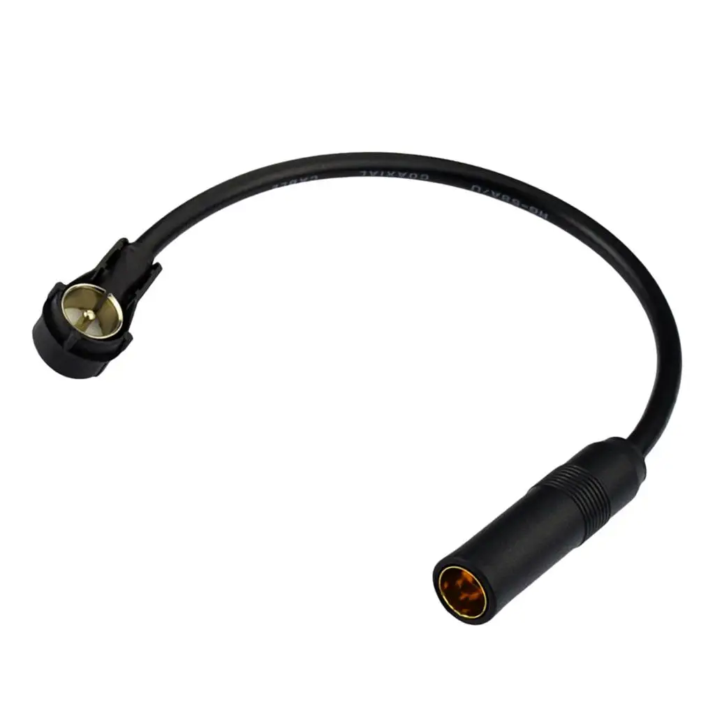 Car radio antenna coax adapter line 20cm DIN 41585 socket to ISO plug car radio antenna adapter