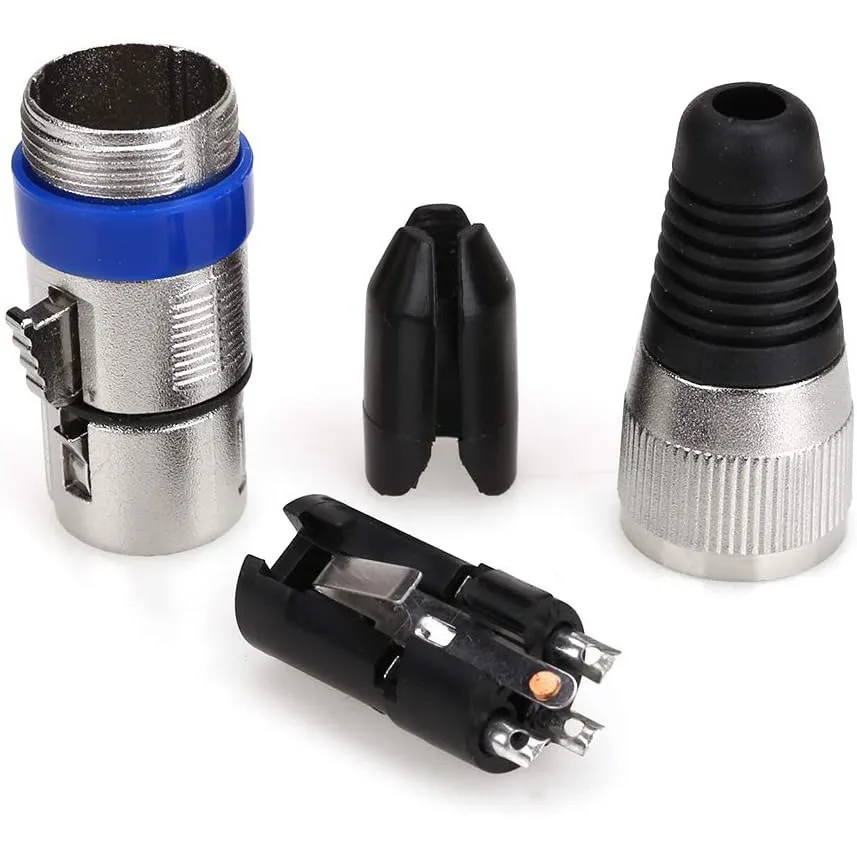 XLR 3 Pin Female Male MIC Jack Plug Audio Microphone Cable Wire Connector 5