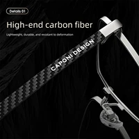CAPONI Original Men Glasses Frame Carbon Fiber Light Weight Computer Anti Blue Ray Glasses Photochromic Gray Eyes Glasses J35622 - Image 3