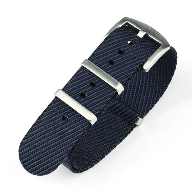 Nylon Nato Strap 20mm 22mm Stripe Watchband Replacement Watch Band Military Wristband Accessories For Tudor Nato Watch Strap navy black 1