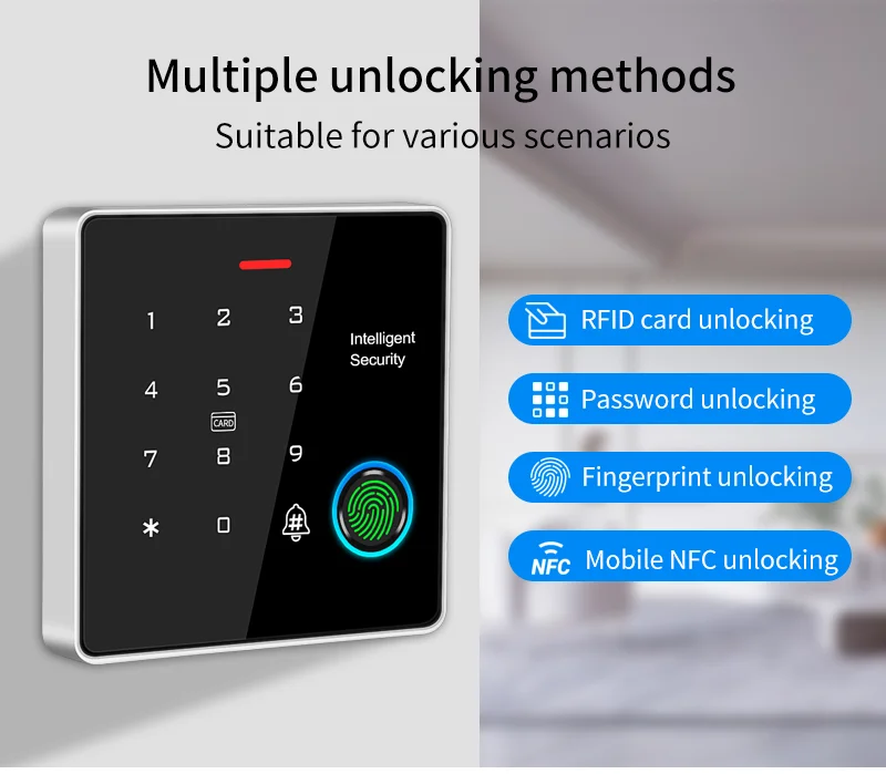 TF886-03 125Khz+13.56Mhz Access Control Reader Fingerprint Support Management Ca