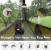 Camping Hammock with Net and Rain Fly Rhombus Waterproof Tarp Tent Shade Outdoor  Hammock Portable Hammock with Mosquito Net 5