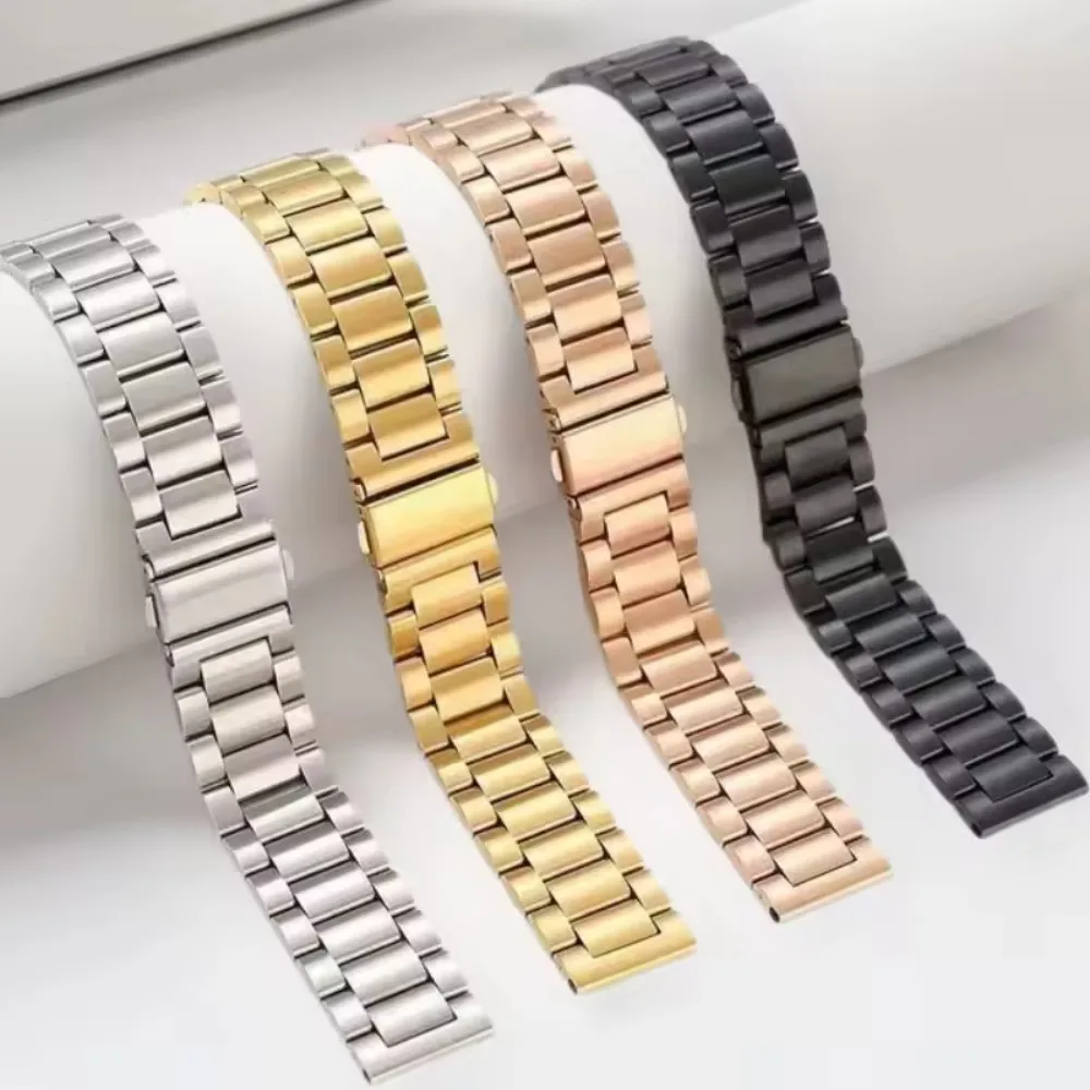Universal Metal Smartwatch Strap - Adjustable 22/20/18mm Watchband Bracelet