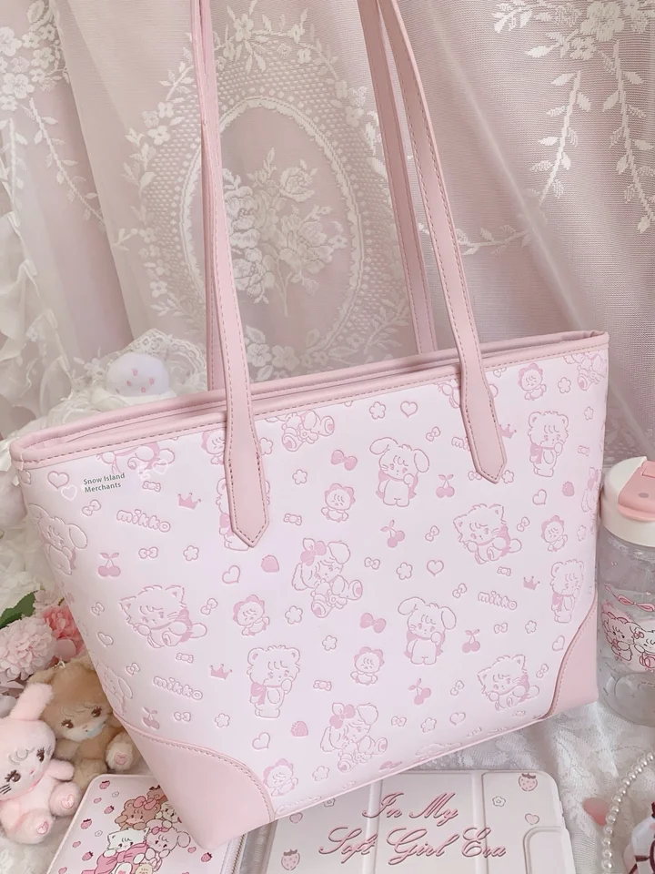 Kawaii Mikko Tote Bag Handheld Bags Versatile Large Capacity
