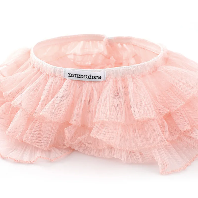 Kids Girls Princess Layered Tulled Underskirt Lace Puffy Petticoat Midi Slip Skirt Modesty Lining Half Skirt Adjustable Waist