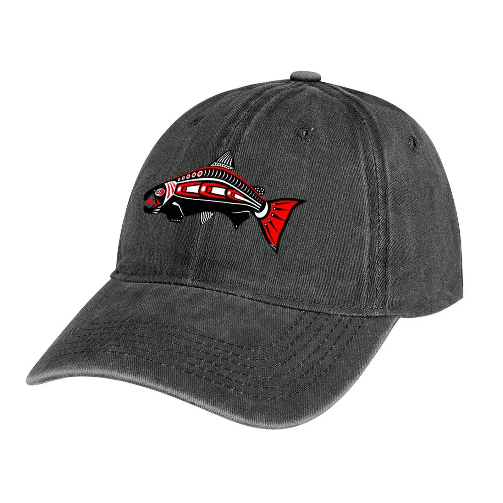 

Alaska Salmon Cowboy Hat Brand Man cap Icon Christmas Hat Trucker Cap Men Golf Wear Women's