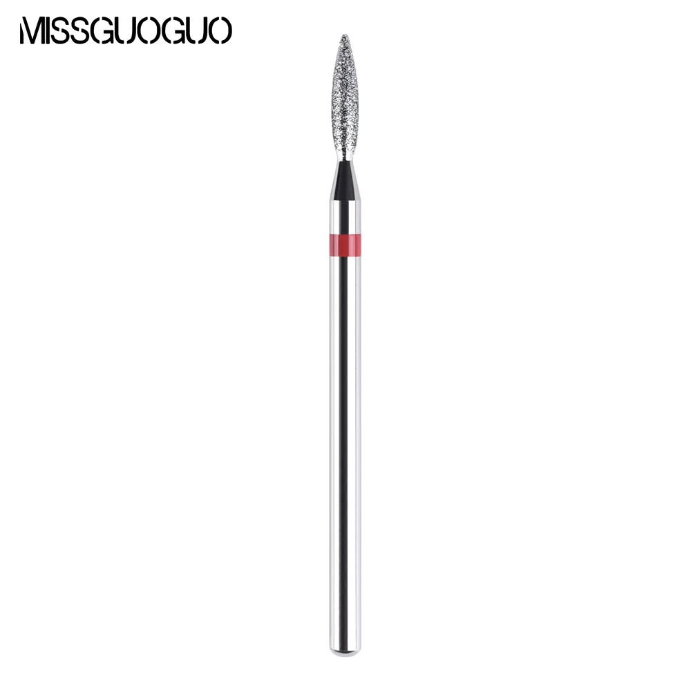 1PC Diamond Milling Cutters Pointed Head Design for Manicure Pedicure Cuticle Clean Burr Electric Nail Drill Bit Nail Files 6
