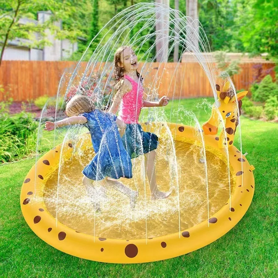 Children Play Spray Mat 100/170cm Beach Inflatable Water Sprinkler Pad Outdoor Game Toy Lawn Swimming Pool Mat Kids Toys