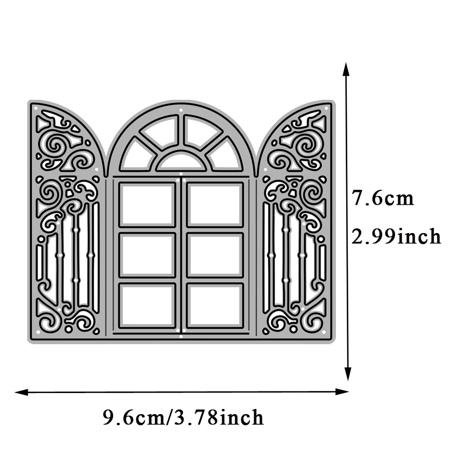 2024 AliliArts 금속 절단 다이 Chabby Chic Window diy Scrapbooking 사진 앨범 장식 엠보싱 PaperCard Die