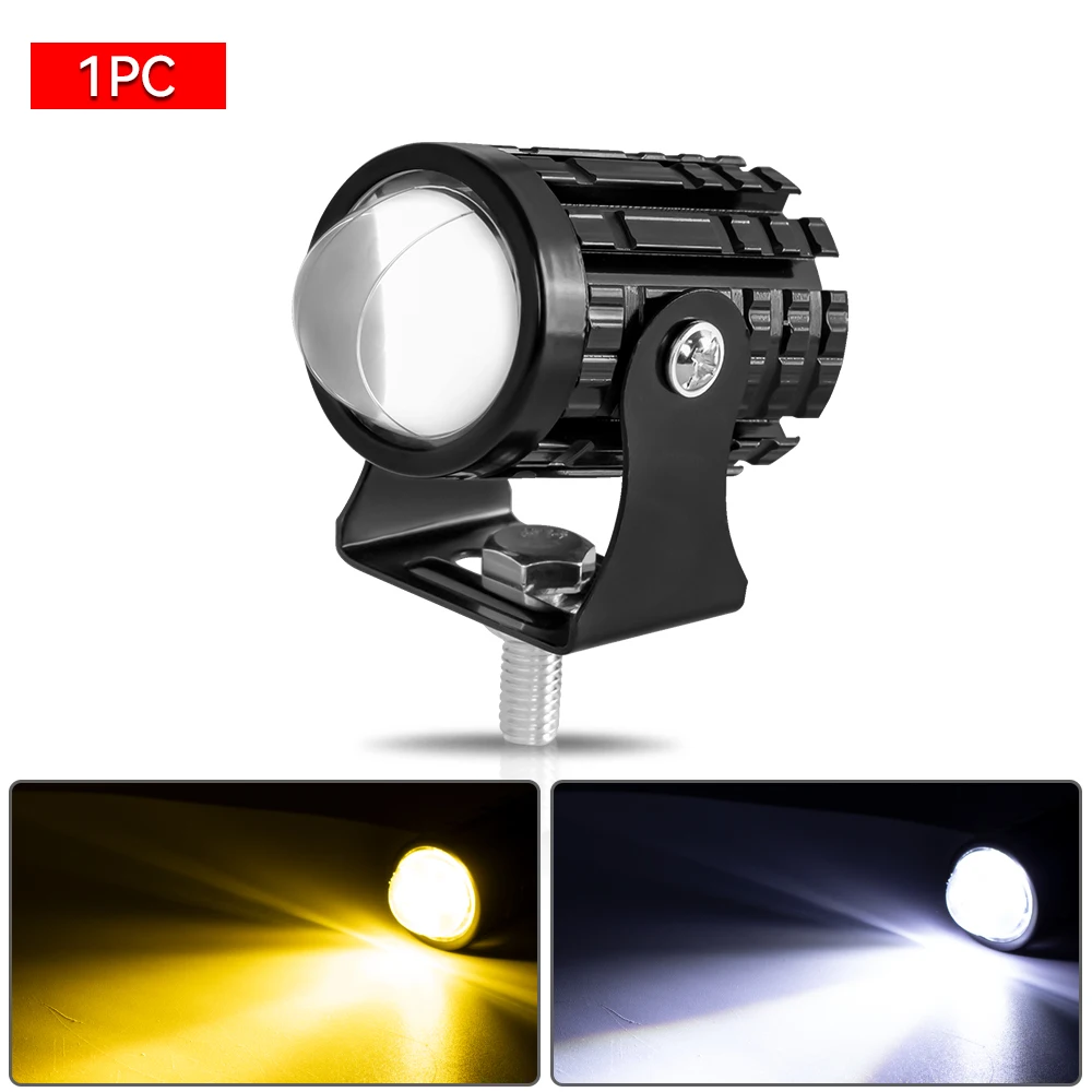 ตัวเลือกสินค้า ไฟหน้า LED 12V สองสี สำหรับมอเตอร์ไซค์