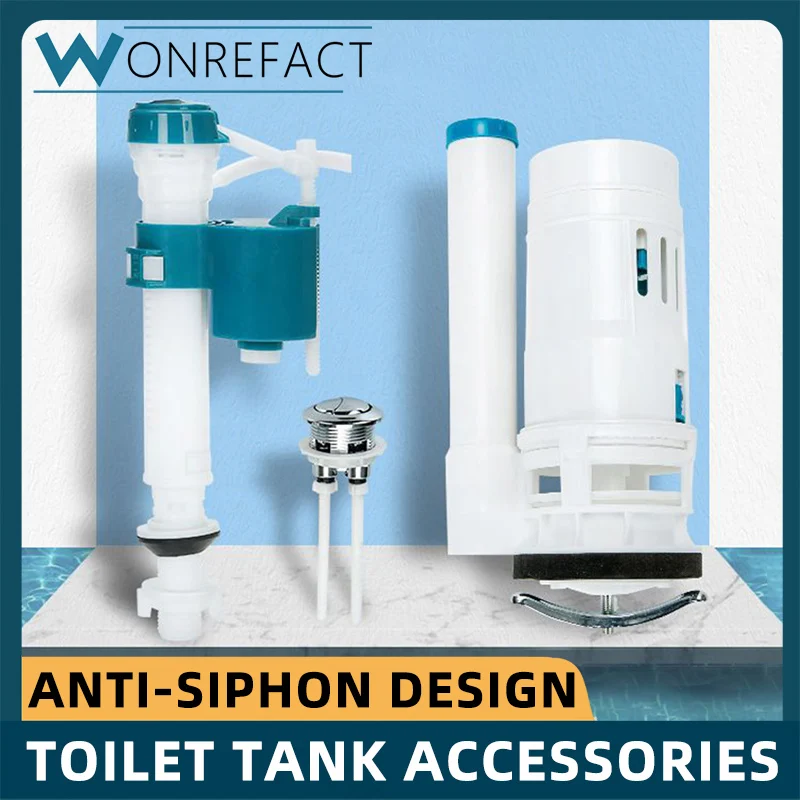 ชุดเปลี่ยนถังส้วมอเนกประสงค์ติดเครื่องส้วมวาล์วน้ำช่องเข้าห้องน้ำแบบกดสองช่องอุปกรณ์เสริมวาล์วน้ำเข้าปรับได้ 1